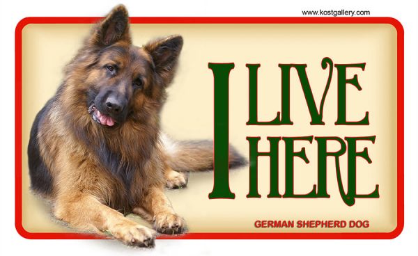 GERMAN SHEPHERD DOG LONG HAIRED 02 – Tabliczka 18x11cm